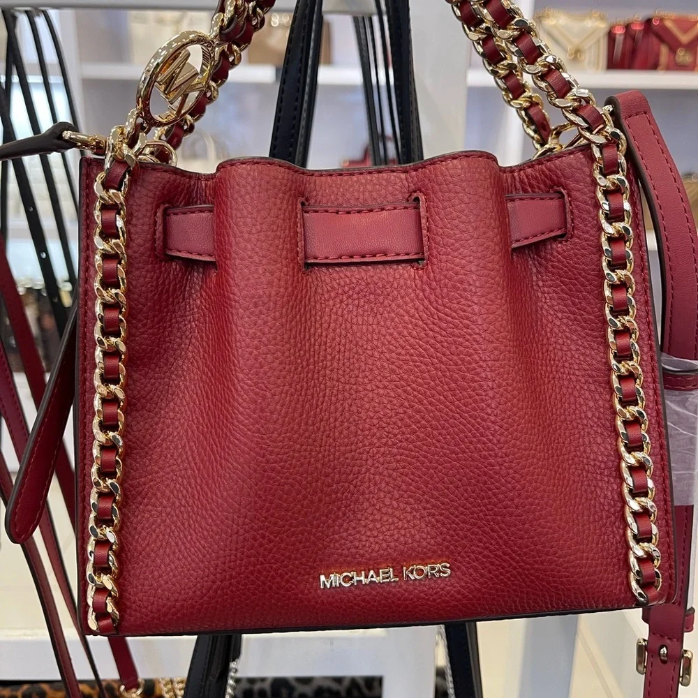 MICHAEL KORS Mina Small Chain Crossbody XBody Bag Belt Chain Inlay
Cherry
NWT - Picture 14 of 16